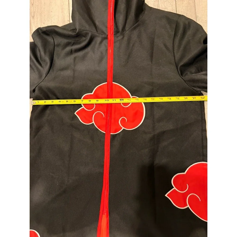 Naruto Anime Costume Cosplay Black Zip Robe Sz Large Itachi Obito Kakashi Sasuke